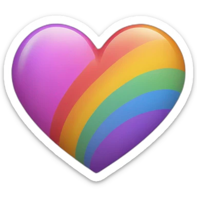 Corazón arcoíris  sticker