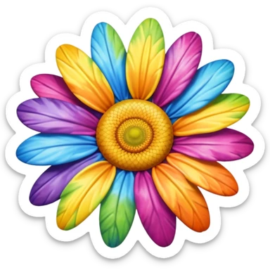 Tie dye daisy sticker