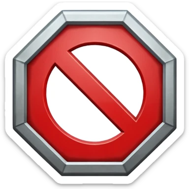 No Entry Symbol sticker