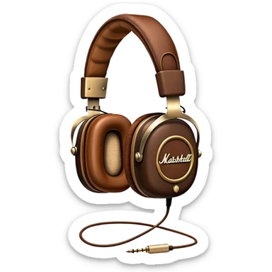 Marshall V headphones brown sticker