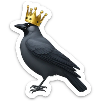 jackdaw with crown sticker