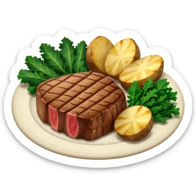 Steak and potatoes with kale  sticker
