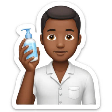 Baby oil and lotion black man sticker