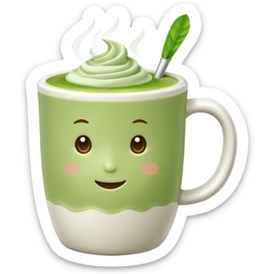 Matcha latte  sticker