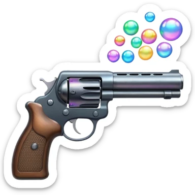 Bubbles come out of the gun barrel sticker