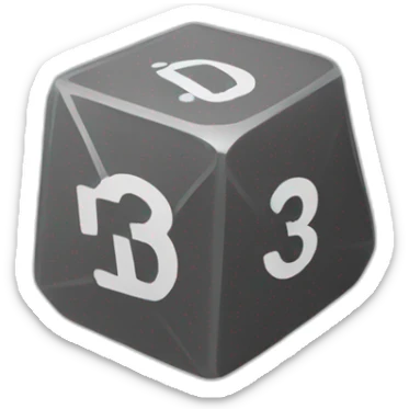 d20 dice outline sticker