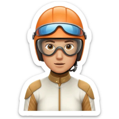 professional horse racing rider portrait, head and shoulders only, helmet visor, racing goggles, sleek jockey outfit, focused expression, 3D cartoon, mobile game icon style, clean background, no text, no watermark
 sticker