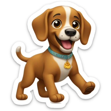 cachorro caramelo dançando sticker
