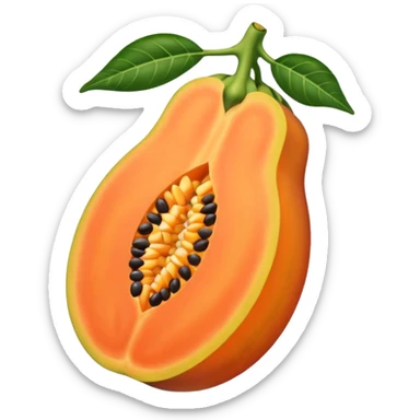 whole papaya fruit sticker