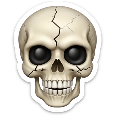 Dangerous skull laughing sticker