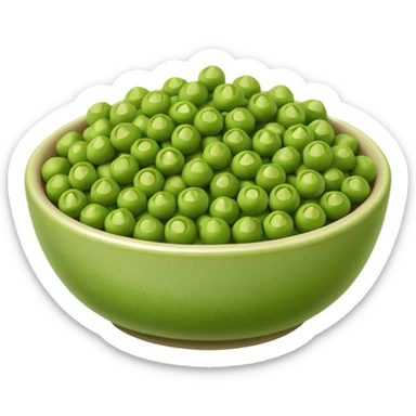 Wasabi peas in a bowl  sticker