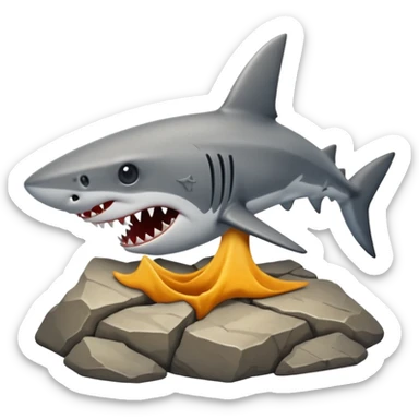 Shark Tooth Fossilized Imprints sticker