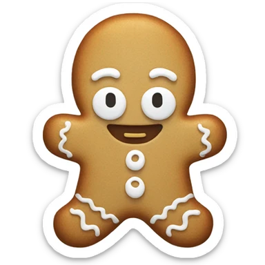White gingerbread  sticker