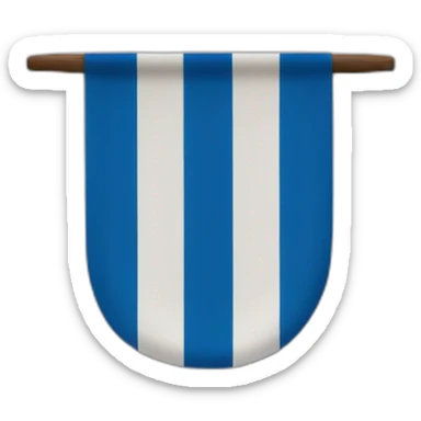 Bandera con tres franjas horizontales, una azul, otra blanca y otra azul, en el centro de la blanca la palabra Jerez sticker