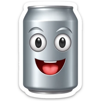 silly face ok soda can sticker