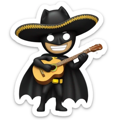 Batman with sombrero and maracas  sticker