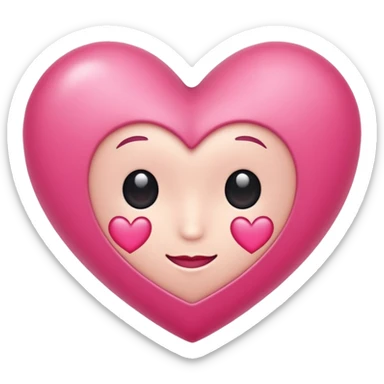 Un corazón super cute y color rosadito  sticker