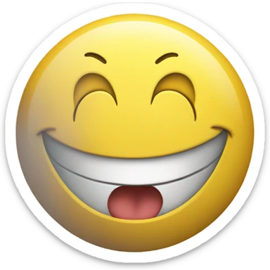 yellow circle emoji smiling very wide sticker