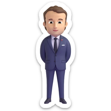 Emmanuel Macron, President of France sticker