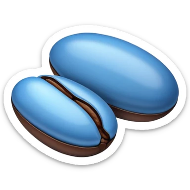 Blue coffee bean  sticker