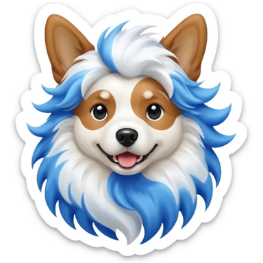 dog with shock waves sticker
