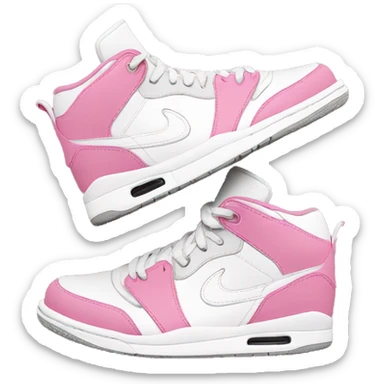 Jordan sneakers pink and white  sticker