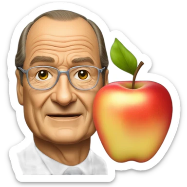 jacques chirac pomme sticker