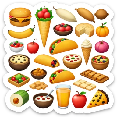 Create an emoji that reflects all kinds of food sticker