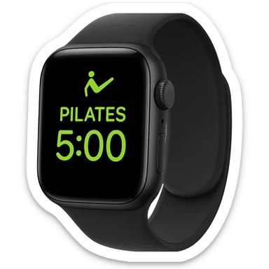 smartwatch con modalità attiva di pilates che segna 5 ore di pilates, REALISTICA 4K sticker