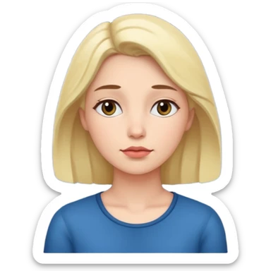 a thoughtful woman under a night sky sticker