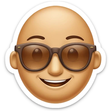 A bean wearing sunglasses sticker