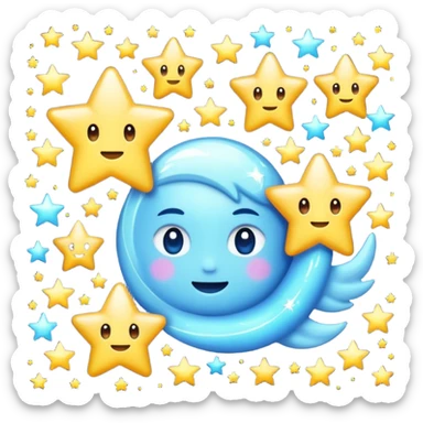 cute ones please stars  sticker