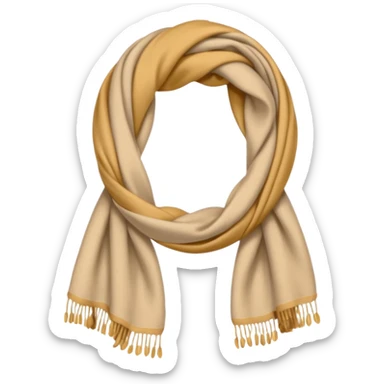 beige scarf sticker
