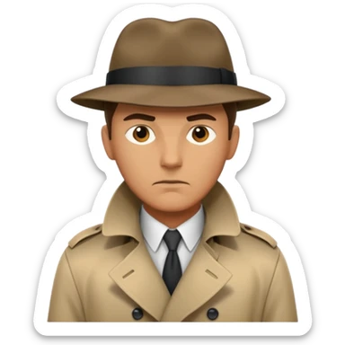 trençkotlu dedektif sticker
