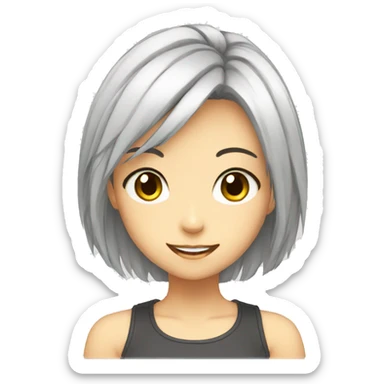 An anime girl sticker