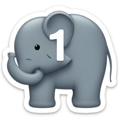 Sign that says Number 1 Fan with an Elephant sticker