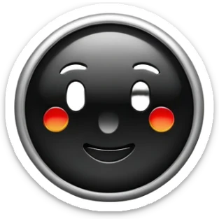 Pin emoji but black sticker