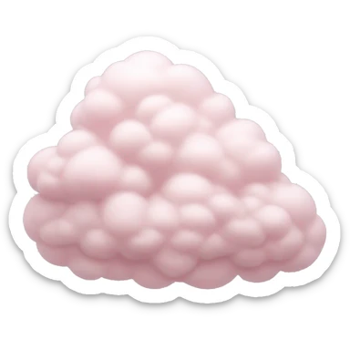 pastel pink realistic cloud sticker