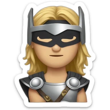 Thor with a blindfold sticker