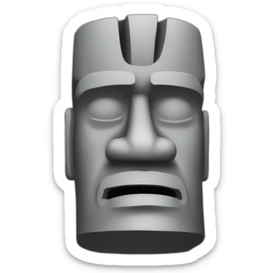 saluting-face-Easter-island-Moai-head sticker