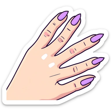 pastel lilac nails sticker