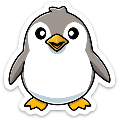 An angry penguin sticker