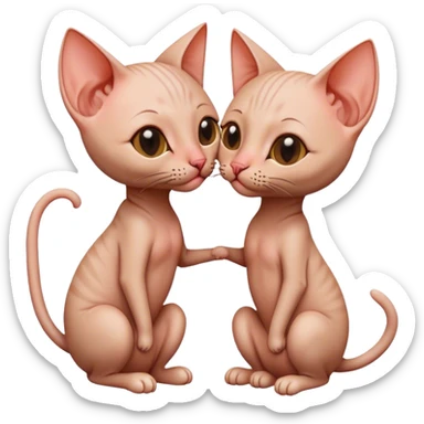 Sphinx cats kissing sticker