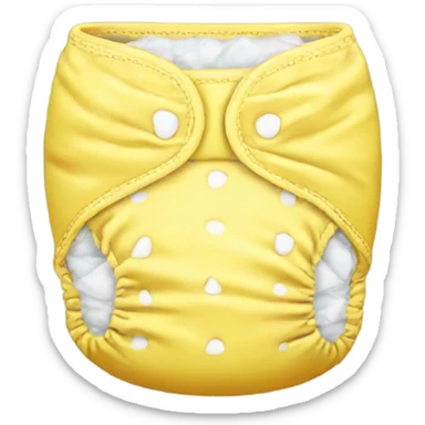 Diaper yellow puffy sticker