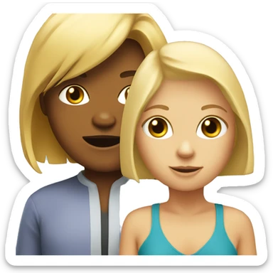 Bob cat with a blonde girl sticker