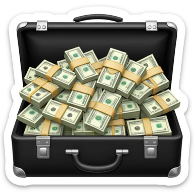 деньги торчащие из портфеля sticker