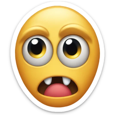 a one eye monster sad and crying sticker