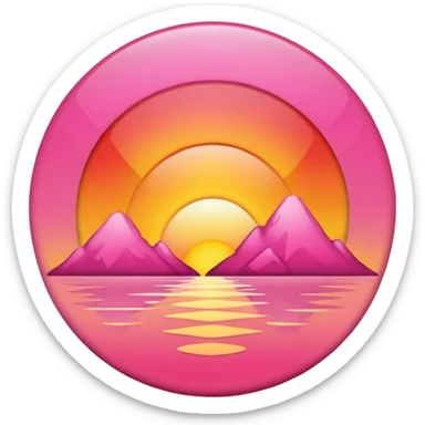 Sunrise pink yellow orange light red  sticker