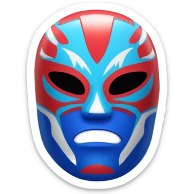 Luchador de mexico que tenga rojo y azul en su mascara sticker