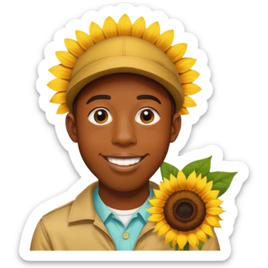 Tyler the creator with sunflower  sticker